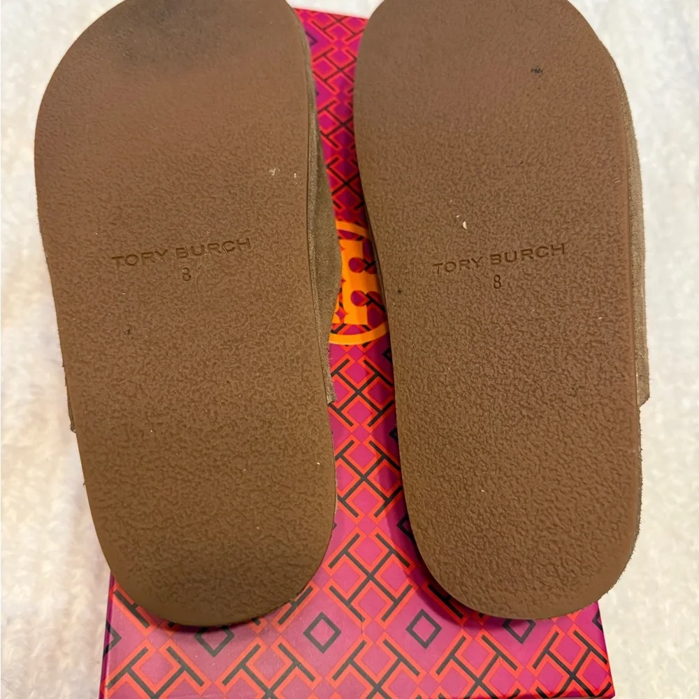 Tory Burch Suede Charm Mule sz 8 - Picture 4 of 5